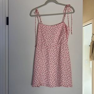 Pink sundress with flowers S